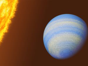 Supporting image for story: Possible atmosphere identified around Earth-like exoplanet, sparking life debate