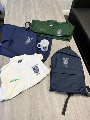 Brand new uniform and kit for pupils starting at Tipton Green College.