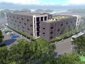 Supporting image for story: Revised plan for expanded assisted living development on former leisure centre site