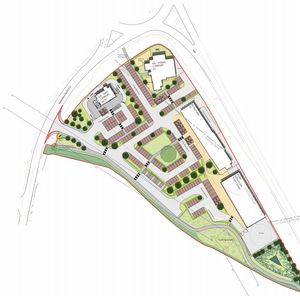 A map of the planned development