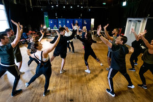 Oliver Ormson, Bethan-Wyn Davies and ensemble. Photo by Graeme Braidwood