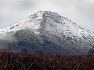 Supporting image for story: Snow on Shropshire hills as winter bites back