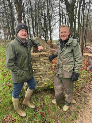 GWCT's Dr Roger Draycott and Adam Henson at Adam's Cotswold Farm Park.