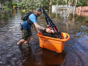 Supporting image for story: At least nine dead following Hurricane Milton as clean-up operation begins