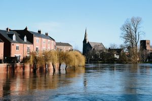 The River Severn in Shrewsbury on Thursday