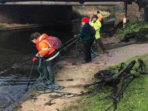 Supporting image for story: 20 tons of scrap metal pulled from Black Country canal