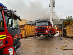 Supporting image for story: Crews tackle large blaze at cardboard recycling plant 