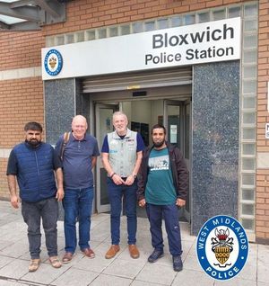 Officers and community representatives met up at Bloxwich Police Station to discuss the possible events of the day. Photo: West Midlands Police