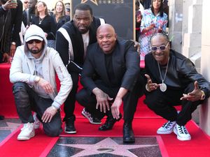 Supporting image for story: Hip-hop stars Eminem, 50 Cent and Snoop Dogg reunite with Dr Dre in Los Angeles
