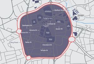 Map of the PSPO, which covers the space within the city's ring road