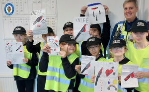 In Dudley, the team worked with our junior PCSOs from Foxyards Primary school to produce some anti-knife crime posters and carry out knife sweeps in Coronation Gardens and Priory Park.