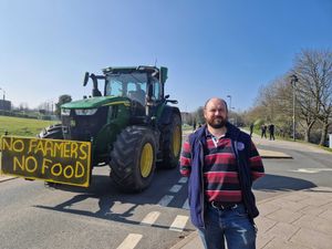 The demonstration was organised by the Farmers to Action campaign group and led by Alan Hughes. 