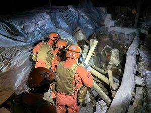 Supporting image for story: Three dead and more than 100 homes damaged in earthquake in western China