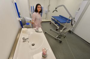 Gina Patel is campaigning for more Changing Places in the Black Country and beyond. She is pictured visiting the Hawthorns, where there are Changing Place facilities. 