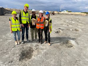 Supporting image for story: Hundreds of dinosaur footprints dating back 166 million years found in quarry