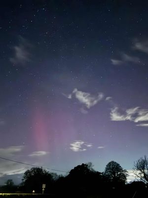 The Northern Lights were captured in Shropshire. Picture; Sue Austin