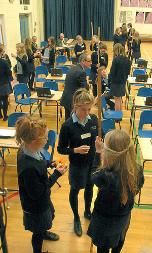 Pupils conduct an experiment during the lesson