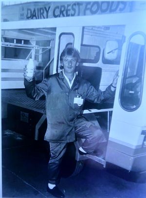 Mr Dickens in his milk delivery days