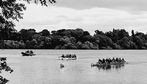 A bell boat race on The Mere, Ellesmere
