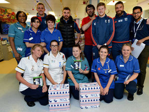 Supporting image for story: VIDEO: Albion stars bring cheer to Sandwell Hospital