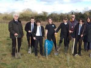 Supporting image for story: Green-fingered schoolchildren help plant new trees at budding Bewdley wood