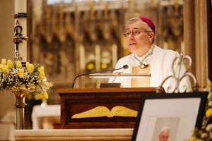 A service at Shrewsbury Cathedral on Easter Monday after the death of Pope Francis earlier in the day
