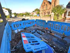 Supporting image for story: Water leaks from burst pipe in Wolverhampton amid heatwave