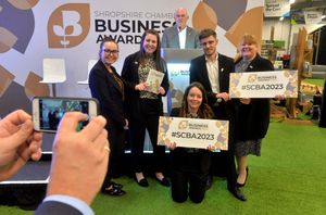 Richard Sheehan with Hollie Jones, Rachel Owen, Kelly Riedel,  Alex Brown and Lisa Morris-Jones 