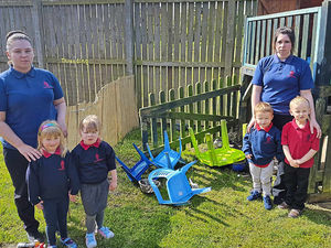 Supporting image for story: Upset as vandals target Oswestry nursery play area
