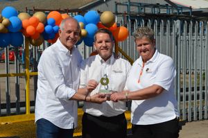 Steve Bull with Wayne Flanagan and Tracy Richards
