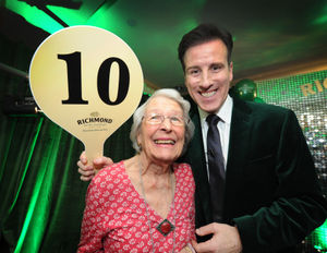 It's a 10 from Anton Du Beke, for resident Jill Jones, aged 87, during his surprise visit