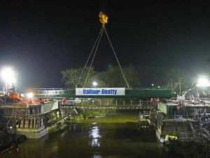Supporting image for story: End of the line for historic Shropshire bridge as new river crossing installed