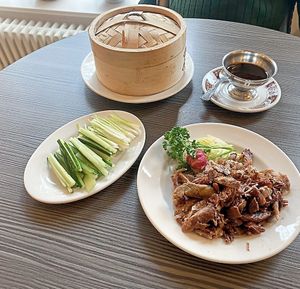 The crispy aromatic duck was excellent