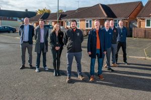 Representatives of the Matrix Housing Partnership on Lister Close