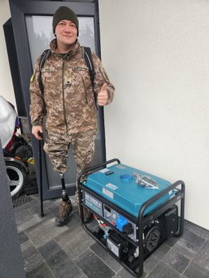 Generator for wounded soldier donated from Adrian and Sarah Hanwood