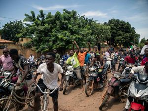 Supporting image for story: Army officers appear on Burkina Faso TV to declare counter-coup