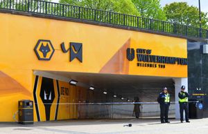 Police near Molineux after three men were stabbed in April