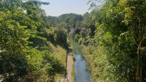 Coseley canal, where two young girls were drowned by their mother.