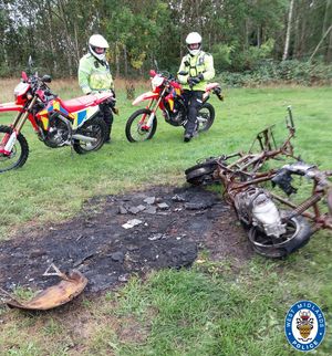 Burnt-out bike discovered in Wolverhampton