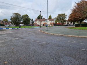 Police at the junction of Old Heath Road, Deansfield Road and Eastfield Road