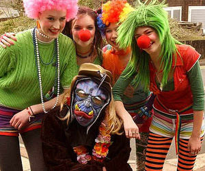 Bridgnorth Endowed School had a fancy dress day to raise money for Comic Relief. Pictured are, from left, Beth Langford, Emma Mayo, Amy Waterson, Rosa Smith and Trevor Bills-Brown (teacher) dressed as a gorilla.