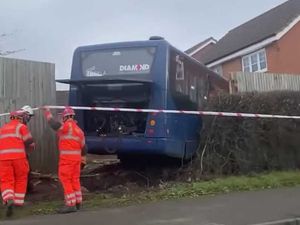 Supporting image for story: Bus ploughs through fence and into house in Walsall