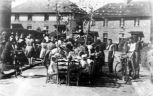 A street party in Coton Mount, Shrewsbury, just one of the celebrations held over the two-day holiday