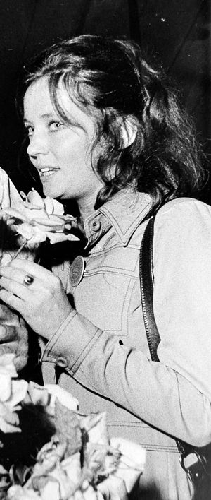 Visiting Shrewsbury Flower Show in 1973.