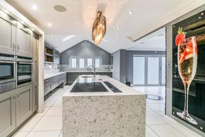 The spacious open plan kitchen 