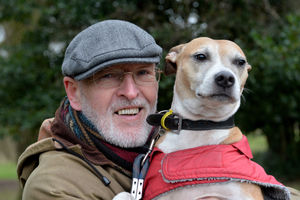 Martin Foxall with Bella. He said he supported the dog mess plan as he didn't want to walk in it