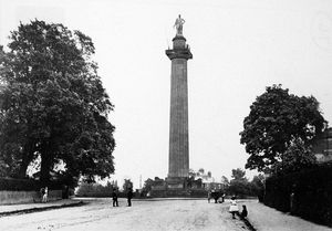 An early picture of Lord Hill's Column in Shrewsbury