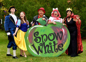 The cast of the Snow White pantomime which will run at the Prince of Wales theatre in Cannock this year.