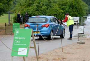 People brave the rain as Attingham Park reopens after lockdown
