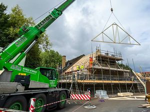 Work underway on alterations at the former Prior's Lodge pub, set to become a branch of Hickory's Smokehouse in Telford (Pic: Hickory's)
